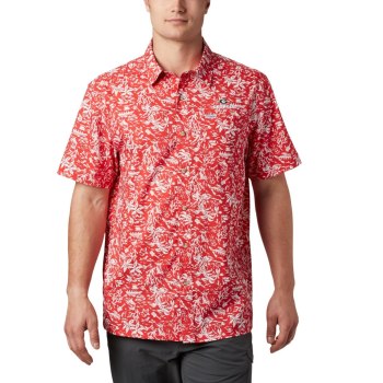 Columbia Collegiate PFG Super Slack Tide - Georgia, Camisa Rojos Claro Para Hombre | 091365-AGV